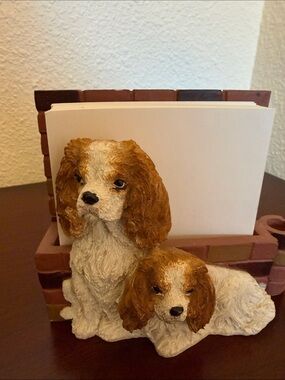 Cavalier King Charles Spaniel Resin Note & Pencil Holder Blenheim Desk or Fridge